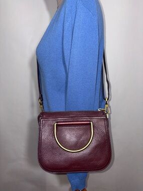 Fossil Ryder Mini Satchel in Color Fig Convertible Crossbody Purse Bag